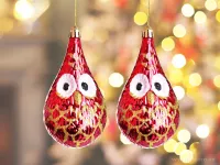 12 cm, sada 2 ks soviček s lesklým finišem