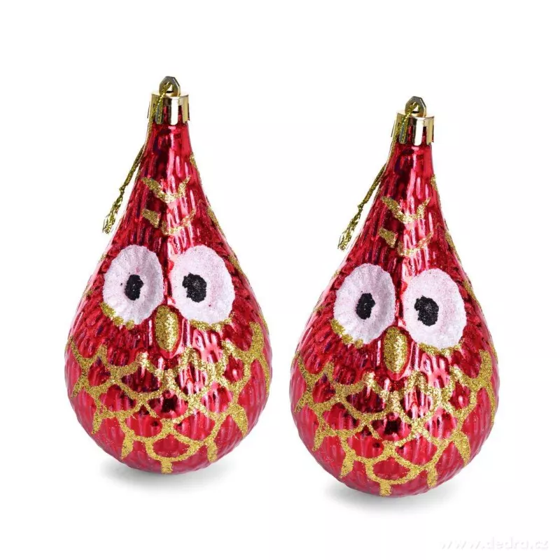 12 cm, sada 2 ks soviček s lesklým finišem