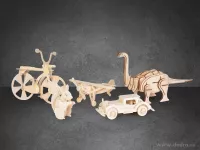 21 cm 3D skládací dřevěná stavebnice KOLO