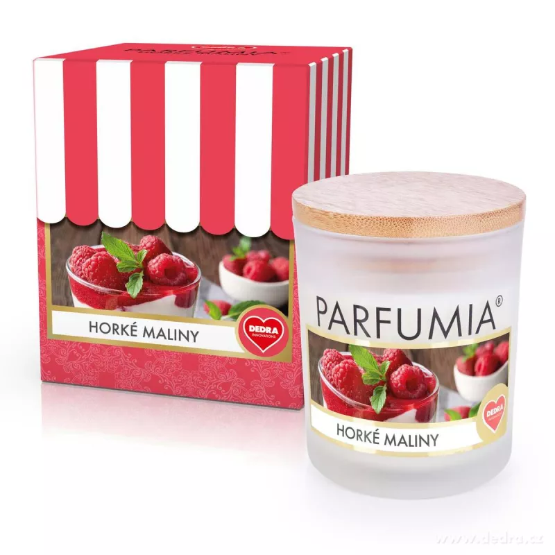 Sójová vonná EKO svíce PARFUMIA®, HORKÉ MALINY