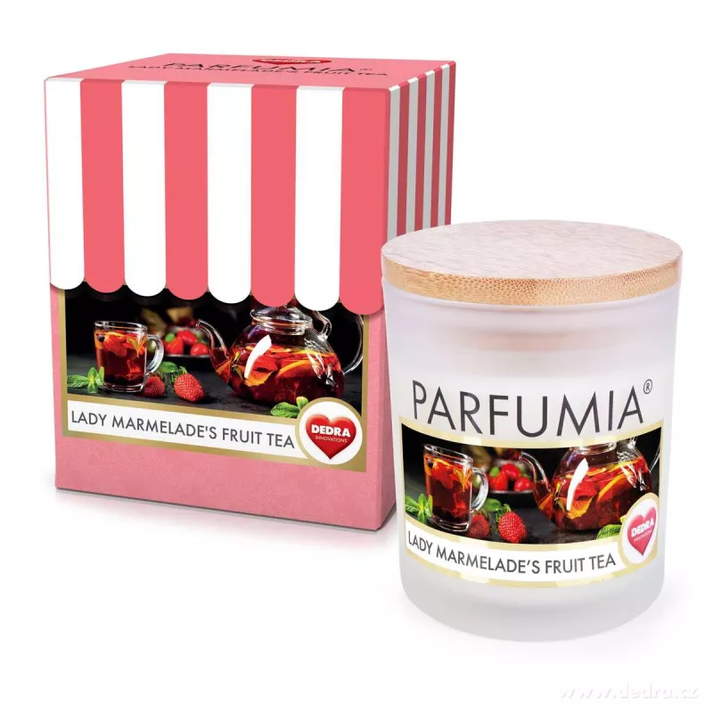 Sójová vonná EKO svíce PARFUMIA® pečený čaj, LADY MARMELADE’S FRUIT TEA