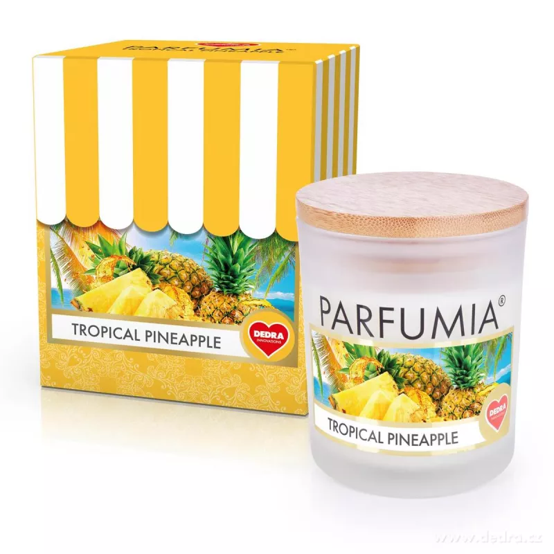 Sójová vonná EKO svíce PARFUMIA®, TROPICAL PINEAPPLE