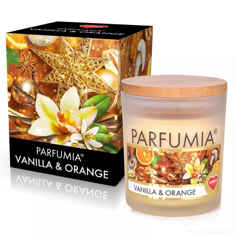Sójová vonná EKO svíce PARFUMIA®, VANILLA & ORANGE