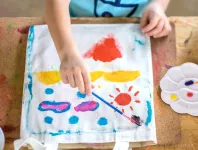 SADA 12 odstínů dekorativních barev NA TEXTIL, 4 štětce a 1 paleta