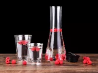 1400 ml karafa z borosilikátového skla s výklopnou zátkou, FC BOROSIL GLASS
