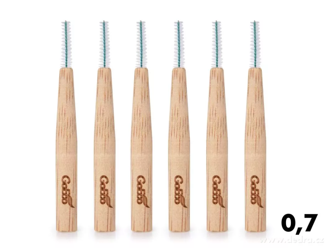 6 ks mezizubní kartáček GoEco® BAMBOO z bambusu