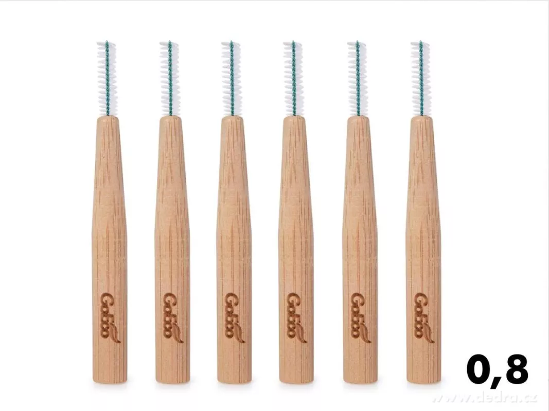 6 ks mezizubní kartáček GoEco® BAMBOO z bambusu