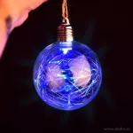 9,5 cm XL svítící LED transparentní koule s proměnlivým barevným osvětlením