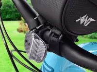 Cyklo kapsa/brašna na představec kola s pouzdrem na telefon a stínítkem,