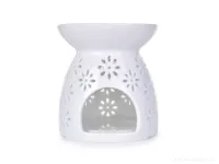 Keramická aromalampa, s krajkovým dekorem
