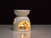 Keramická aromalampa, s krajkovým dekorem