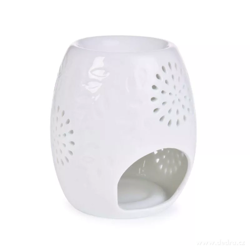 Keramická aromalampa, s krajkovým dekorem