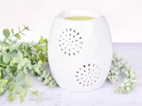 Keramická aromalampa, s krajkovým dekorem
