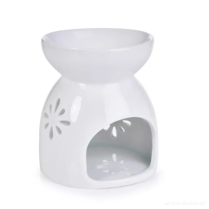 Keramická aromalampa, s krajkovým dekorem