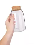 Skleněná dóza s korkovým víkem, BOROSIL GLASS GoEco®