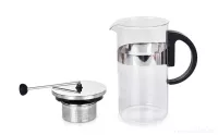 1 L skleněná konvice na čaj s nerezovým sítkem, BOROSIL GLASS