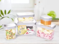 2400 ml těsnící dóza na potraviny VISION BOX se silikonovým těsněním