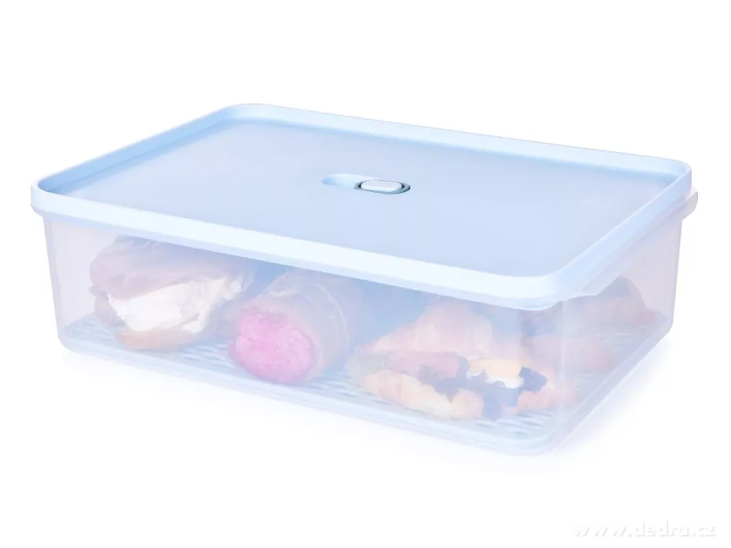 4200 ml dóza na potraviny FRESH-ON BOX s prodyšnou mřížkou a silikonovým těsněním