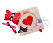 VYŠÍVACÍ PERO v XXL boxu, sada 138 vyšívacích potřeb PUNCH NEEDLE