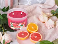 INTENSE 2 KNOTY sójová vonná EKO svíce PARFUMIA®, šťavnatá vůně grepu RED GRAPEFRUIT