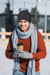 Pletená čepice s teplou měkkou podšívkou a aplikací loga FC