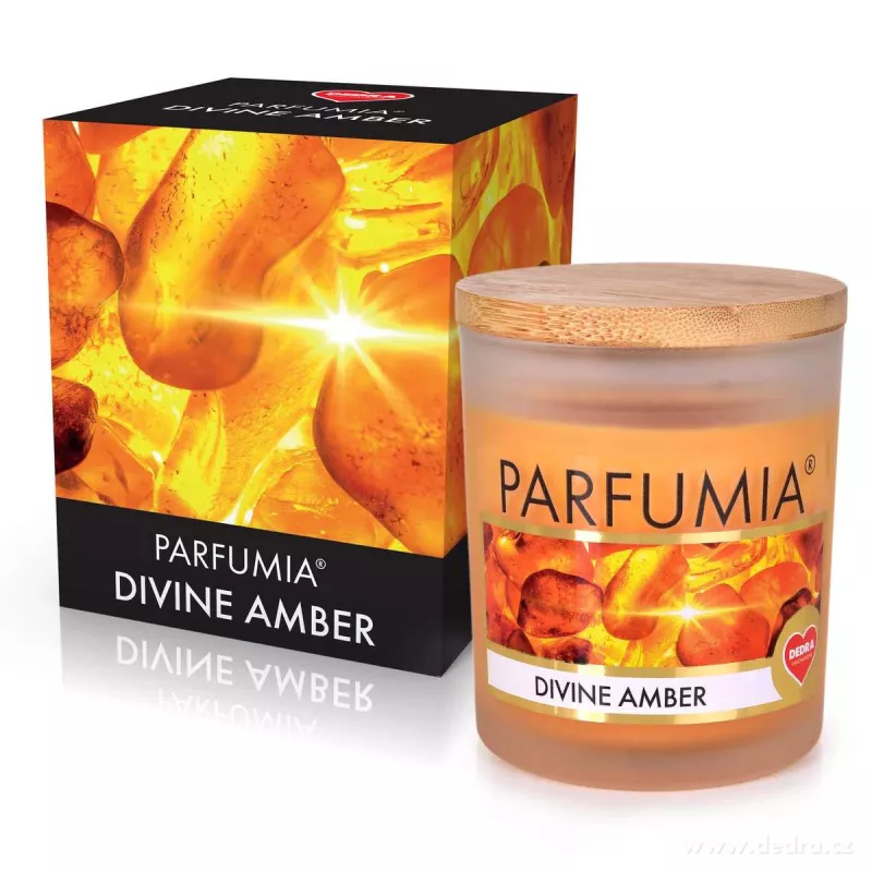 250 ml sójová vonná EKO svíce, DIVINE AMBER, PARFUMIA®