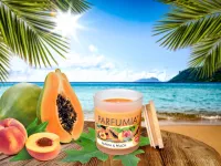 Sójová vonná EKO svíce PARFUMIA®, PAPAYA & PEACH