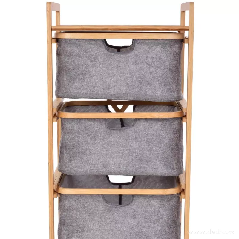 BAMBUSOVÝ REGÁL se 3 výsuvnými úložnými košíky GoEco®