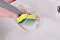 PĚNOHOUBA houbička na nádobí s dávkovačem, 4 houbičky