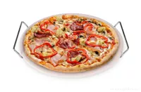 Kordieritový kámen na pečení a servírování pizzy, včetně 30 cm nože na krájení