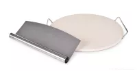 Kordieritový kámen na pečení a servírování pizzy, včetně 30 cm nože na krájení