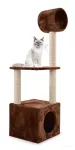 XL kočičí škrabadlo/prolézačka, v čokoládové barvě 122 cm
