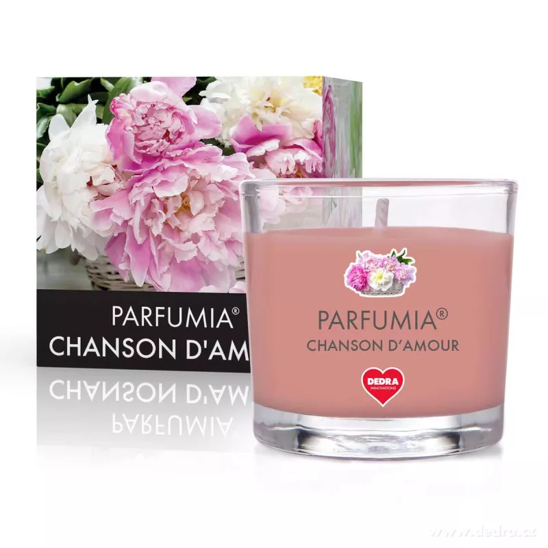 55 ml votivní sójová eko-svíce, CHANSON D’AMOUR, PARFUMIA®