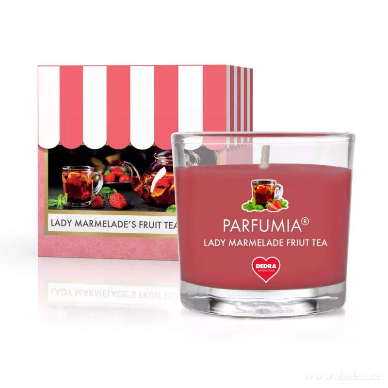 55 ml votivní sójová eko-svíce, pečený čaj, LADY MARMELADE’S FRUIT TEA, PARFUMIA®