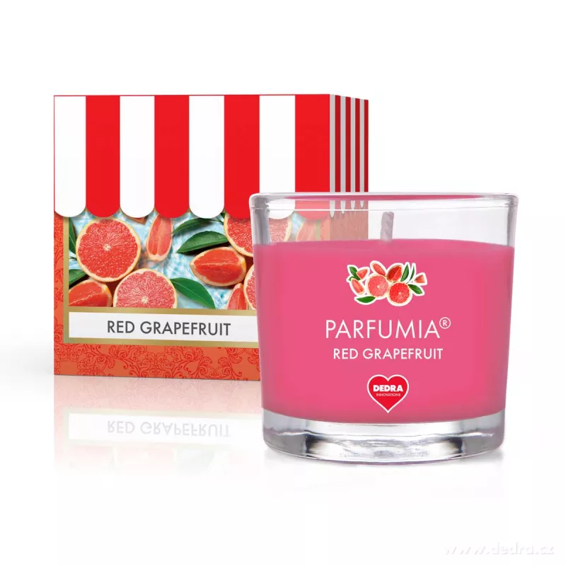55 ml votivní sójová eko-svíce, šťavnatá vůně grepu RED GRAPEFRUIT, PARFUMIA®