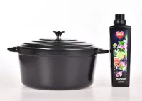 6,5L litinový hrnec se samopodlévací poklicí, IRON MASSIVE
