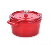 750ML MIDI COCOTTE litinový kulatý hrnec s poklicí, IRON MASSIVE