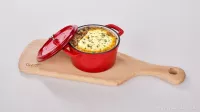 750ML MIDI COCOTTE litinový kulatý hrnec s poklicí, IRON MASSIVE