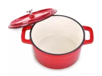 750ML MIDI COCOTTE litinový kulatý hrnec s poklicí, IRON MASSIVE