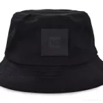 FC bavlněný KLOBOUK černý, s plastickým monogramem