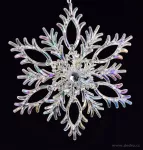 13 cm ledová 3D ozdoba, VLOČKA