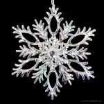 13 cm ledová 3D ozdoba, VLOČKA