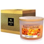 400 ml sójová vonná eko-svíce, 2 knoty, DIVINE AMBER, PARFUMIA®