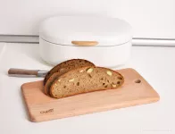 Kovový chlebník s otevíracím víkem