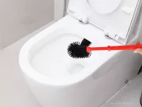 Silikonová kulatá "doživotní" WC štětka, snadno omyvatelná, GoEco®