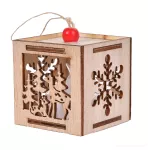 5 cm dřevěný domek s LED osvětlením