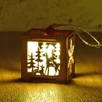 5 cm dřevěný domek s LED osvětlením