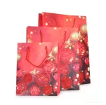 Dárková taška, motiv zdoben zlatými třpytkami