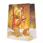 Dárková taška, motiv zdoben zlatými třpytkami