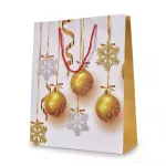 Dárková taška, motiv zdoben zlatými třpytkami